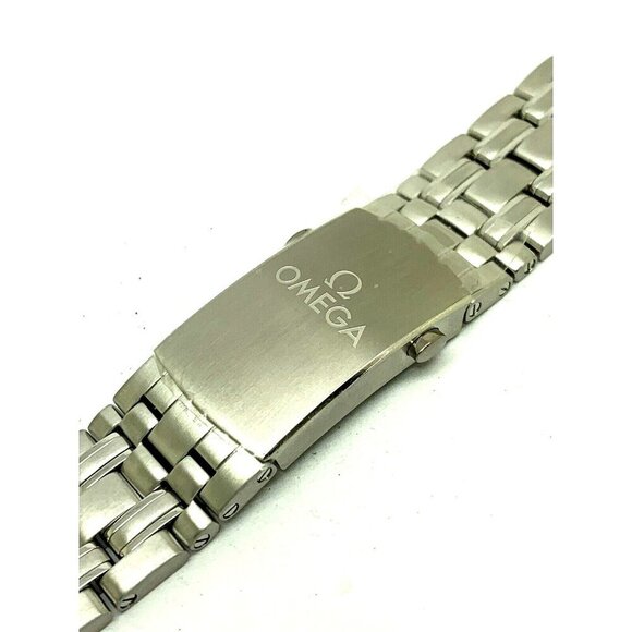 Omega Seamaster Men's Watch Replacement Bracelet Silver Steel Band 21mm Lug - Picture 3 of 8